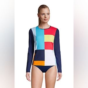 Land's End long sleeve petite rash guard